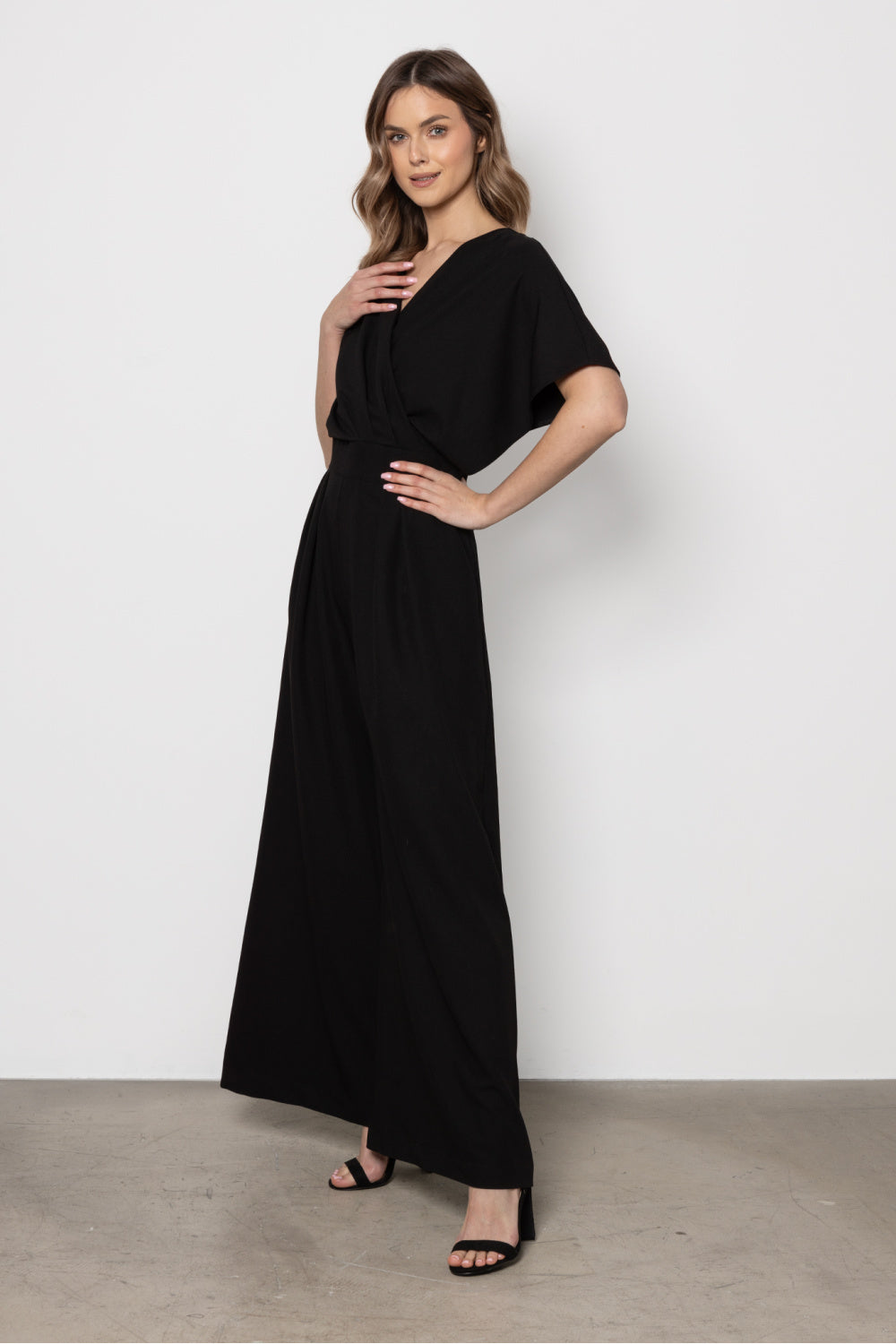 Awama Black Wrap Jumpsuit - view 2