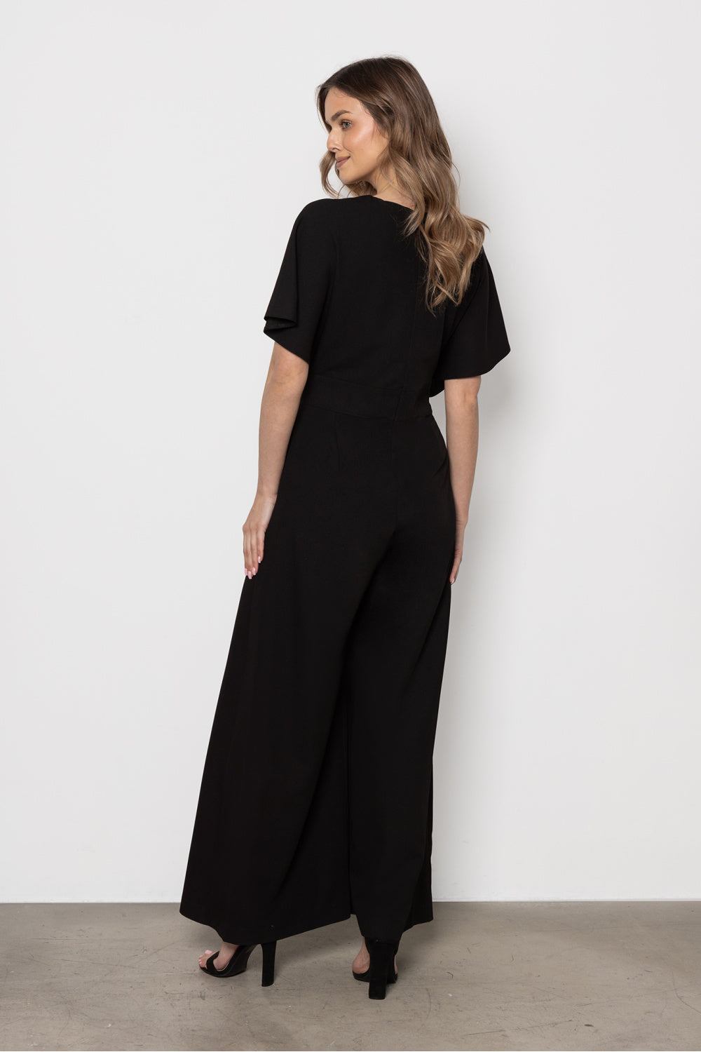 Awama Black Wrap Jumpsuit - view 3