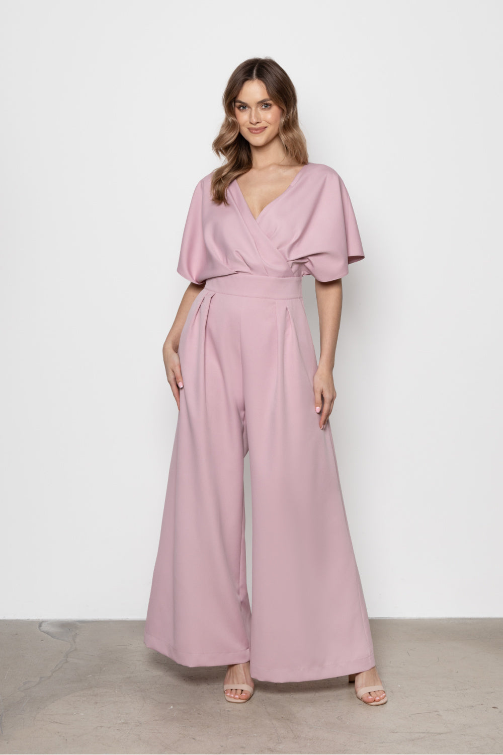 Awama Pink Wrap Jumpsuit