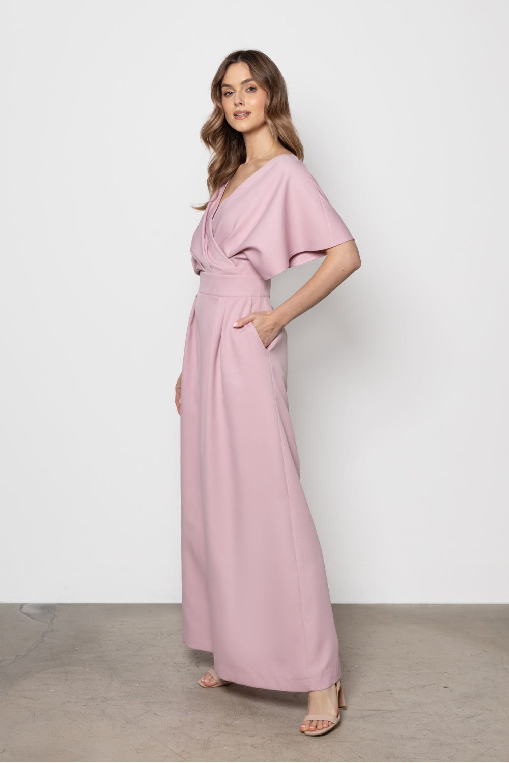 Awama Pink Wrap Jumpsuit - view 2