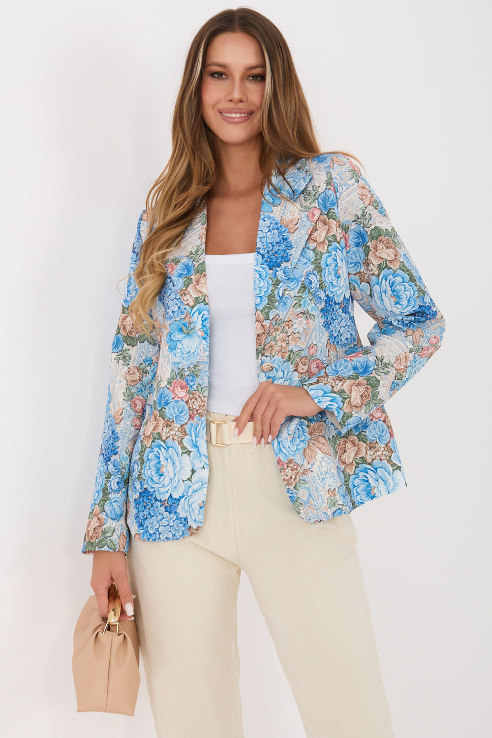 Italy Moda Blue Long Sleeve Jacket