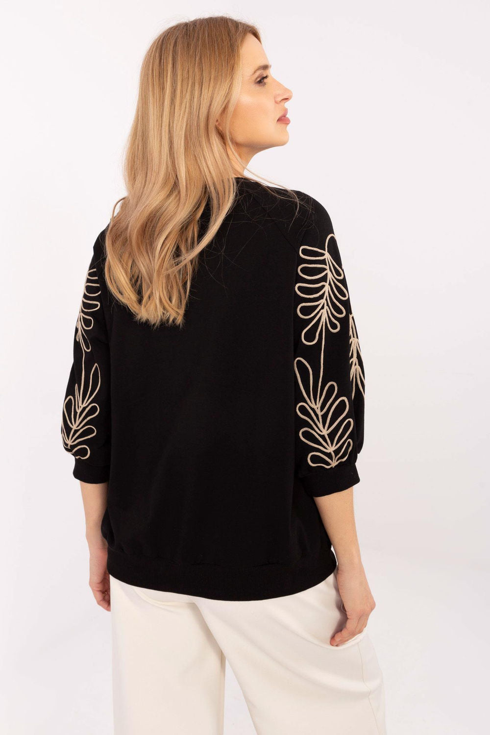 Rue Paris Black Cotton Sweatshirt - view 3
