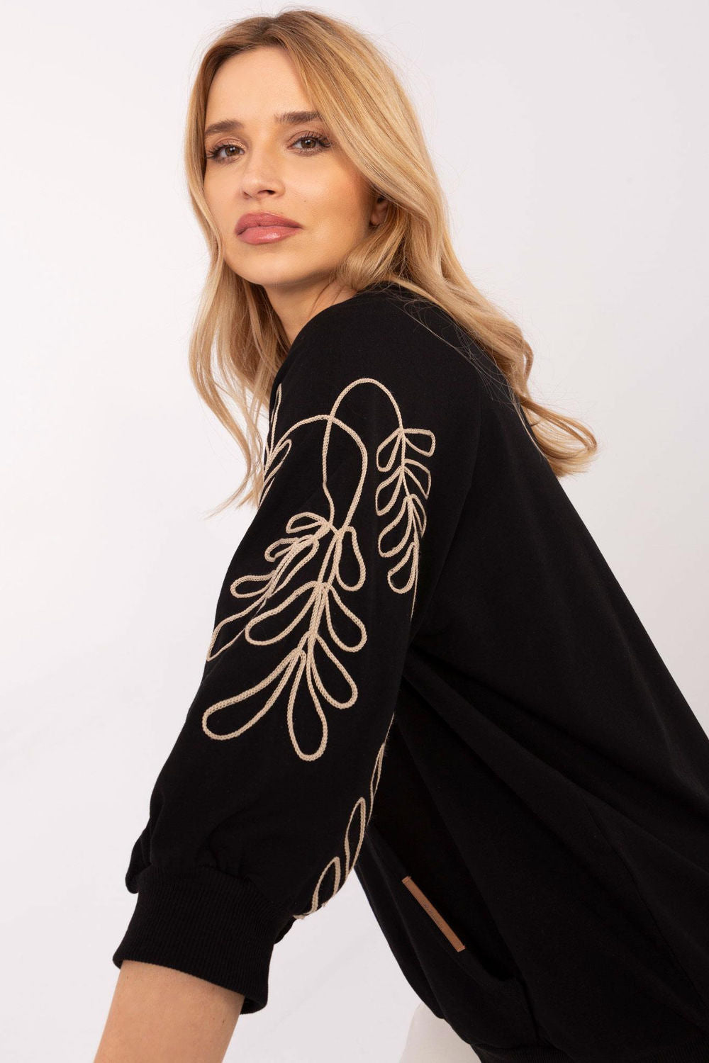 Rue Paris Black Cotton Sweatshirt - view 4