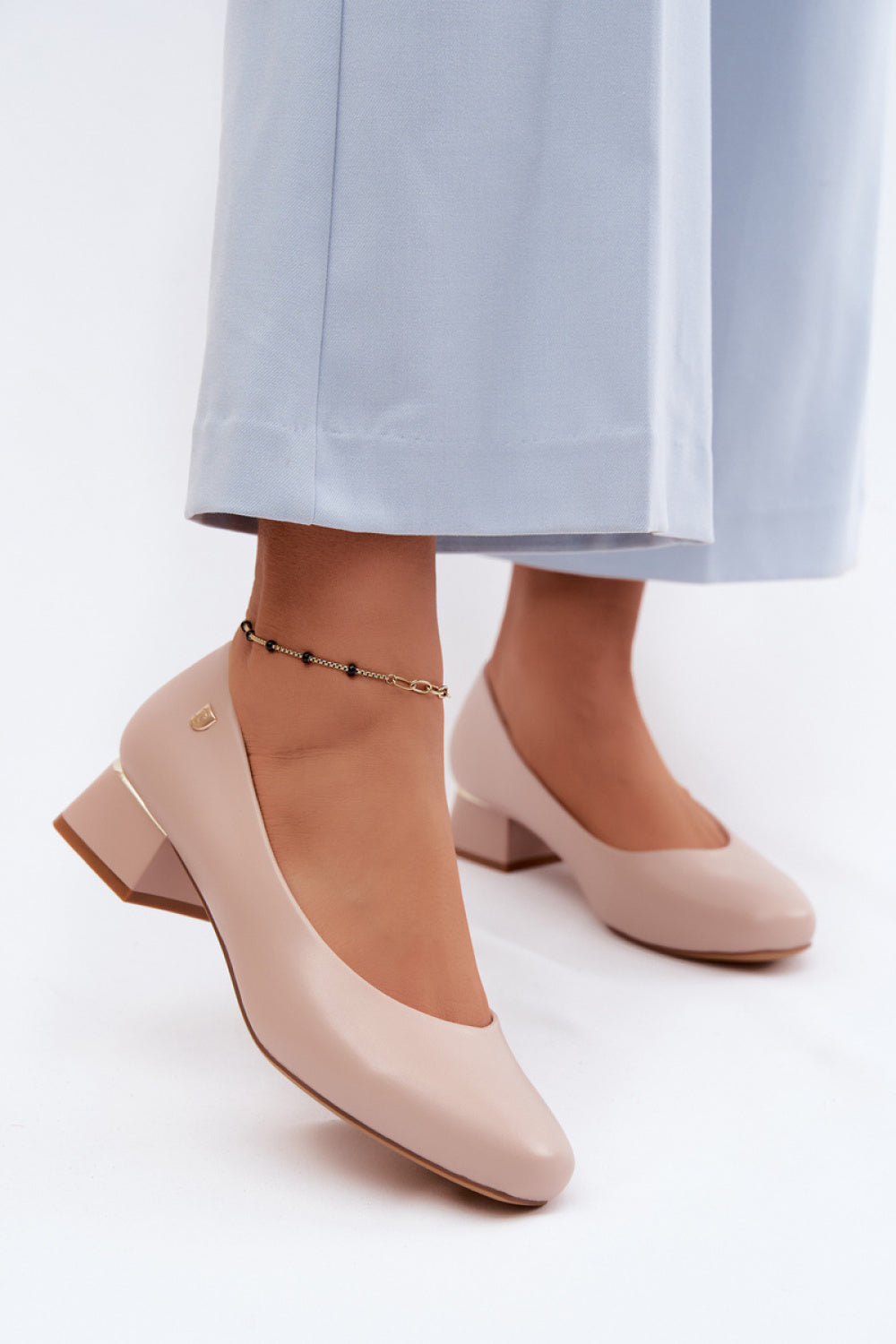 Step In Style Sergio Leone Beige Court Shoes