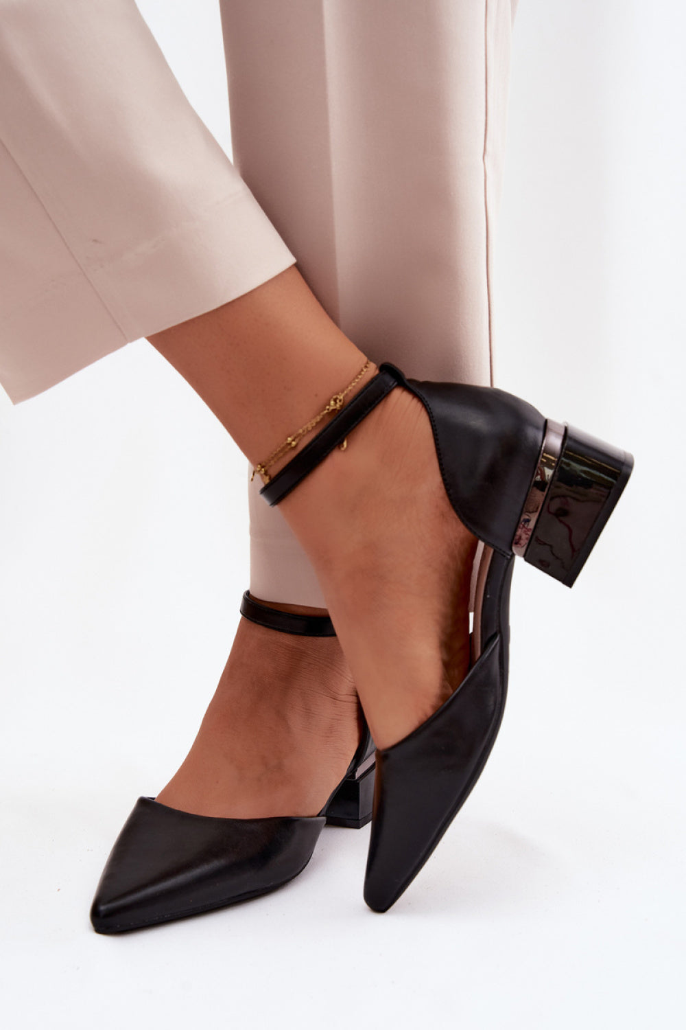 Step In Style Vinceza Black Court Shoes - view 3