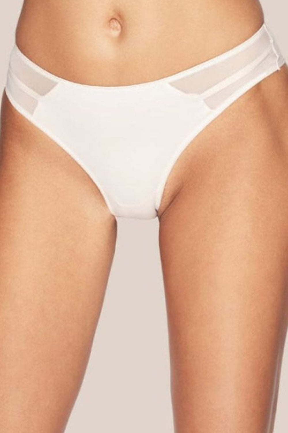 Kinga Sophie Beige Brazilian Knickers