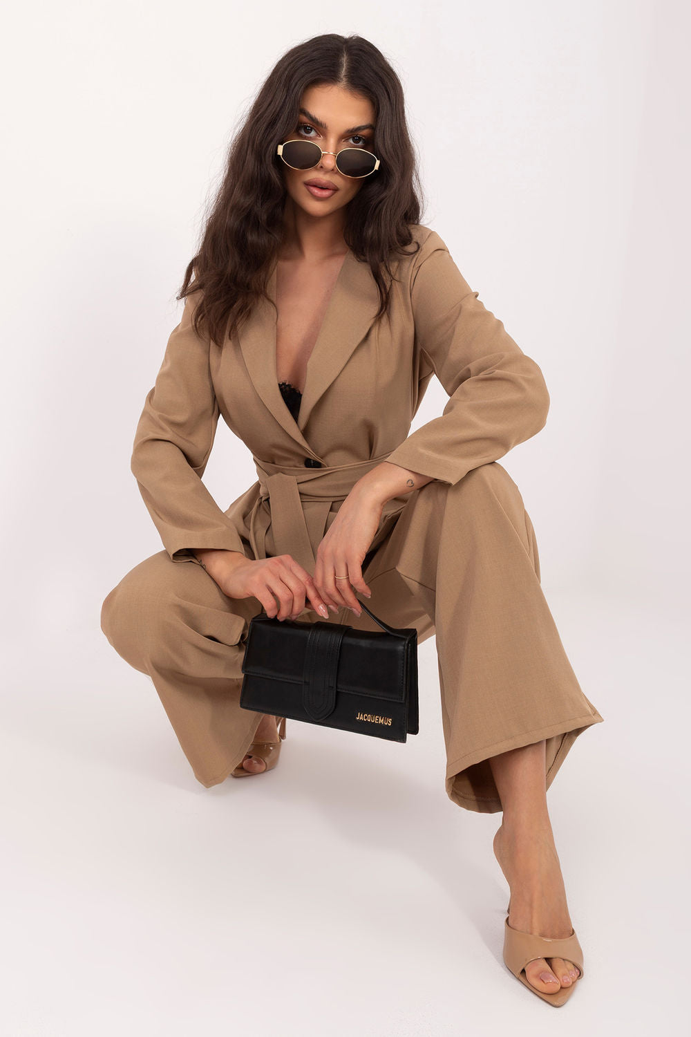 Italy Moda Camel Long Sleeve Co-Ord Set - view 2