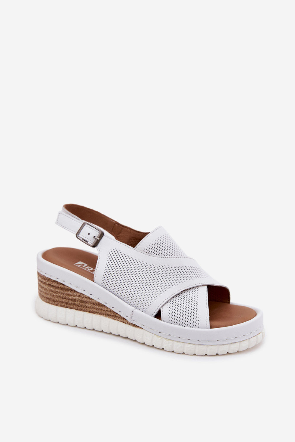 Step In Style Artiker White Wedge Sandals - view 2