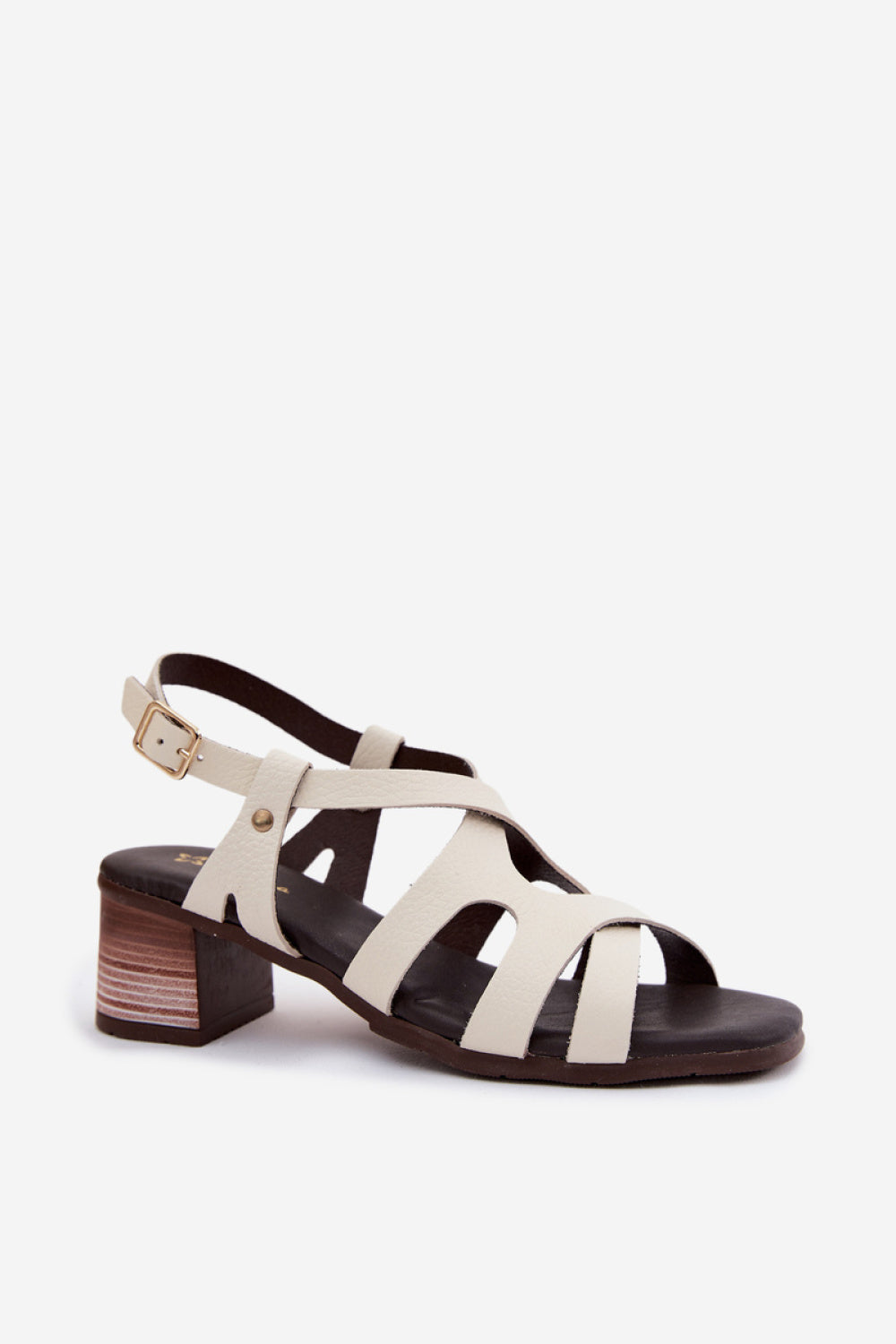 Step In Style Maciejka Light Beige Heeled Sandals - view 2