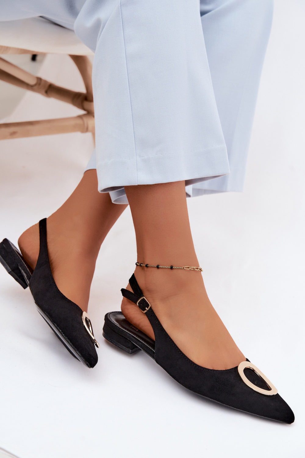 Step In Style Sparkle Black Sandals - view 3