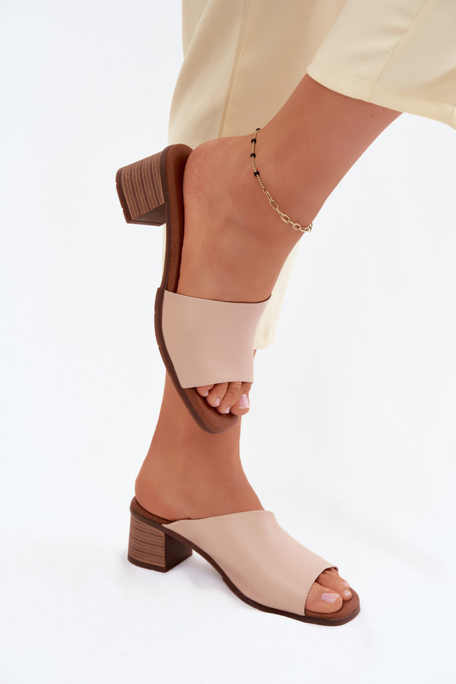 Step In Style Maciejka Beige Heeled Sandals