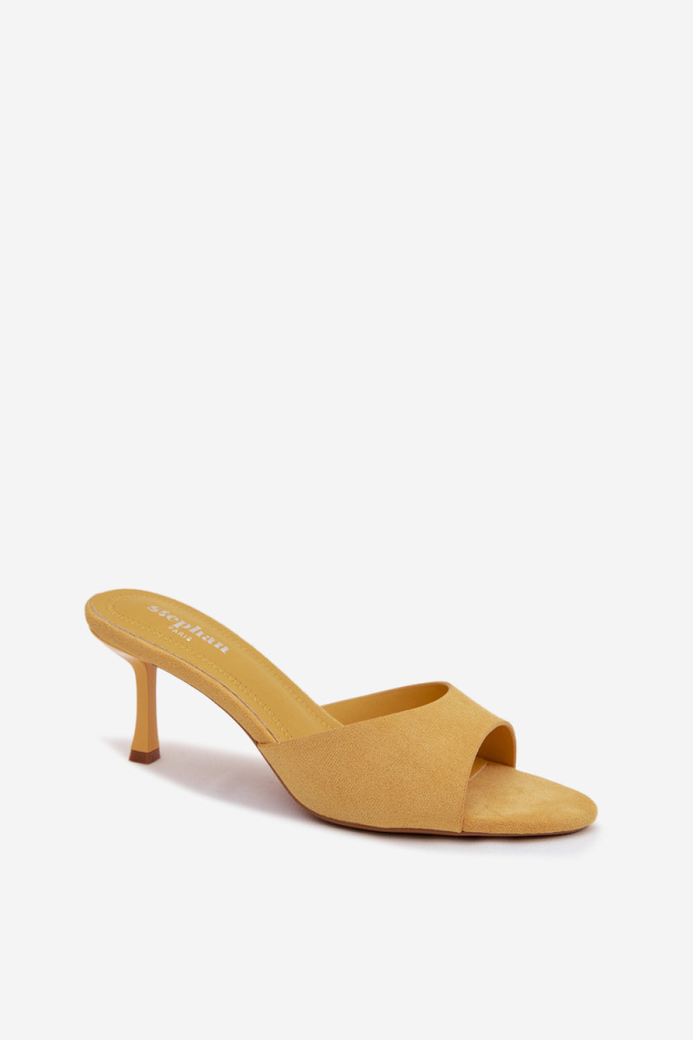 Step In Style Melissea Yellow Suede Heeled Sandals - view 2