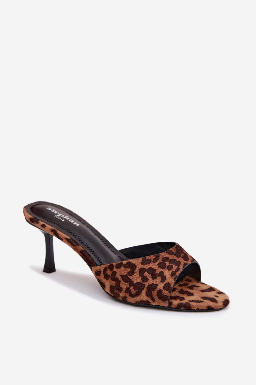 Step In Style Melissea Leopard Print Suede Heeled Sandals - view 2