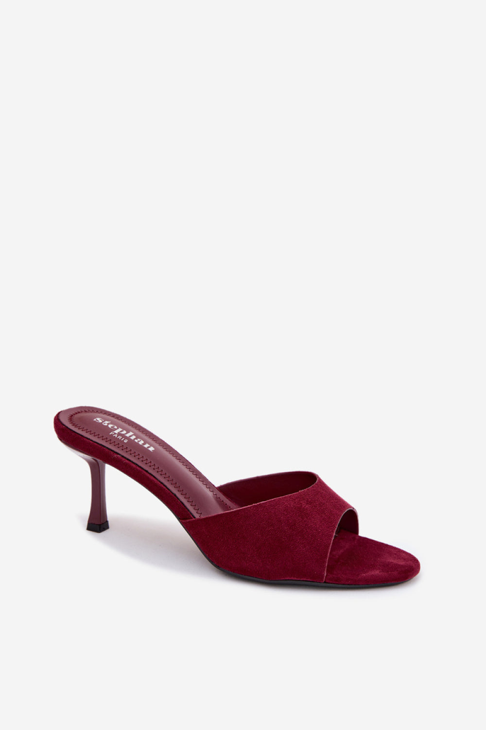Step In Style Melissea Burgundy Suede Heeled Sandals - view 2