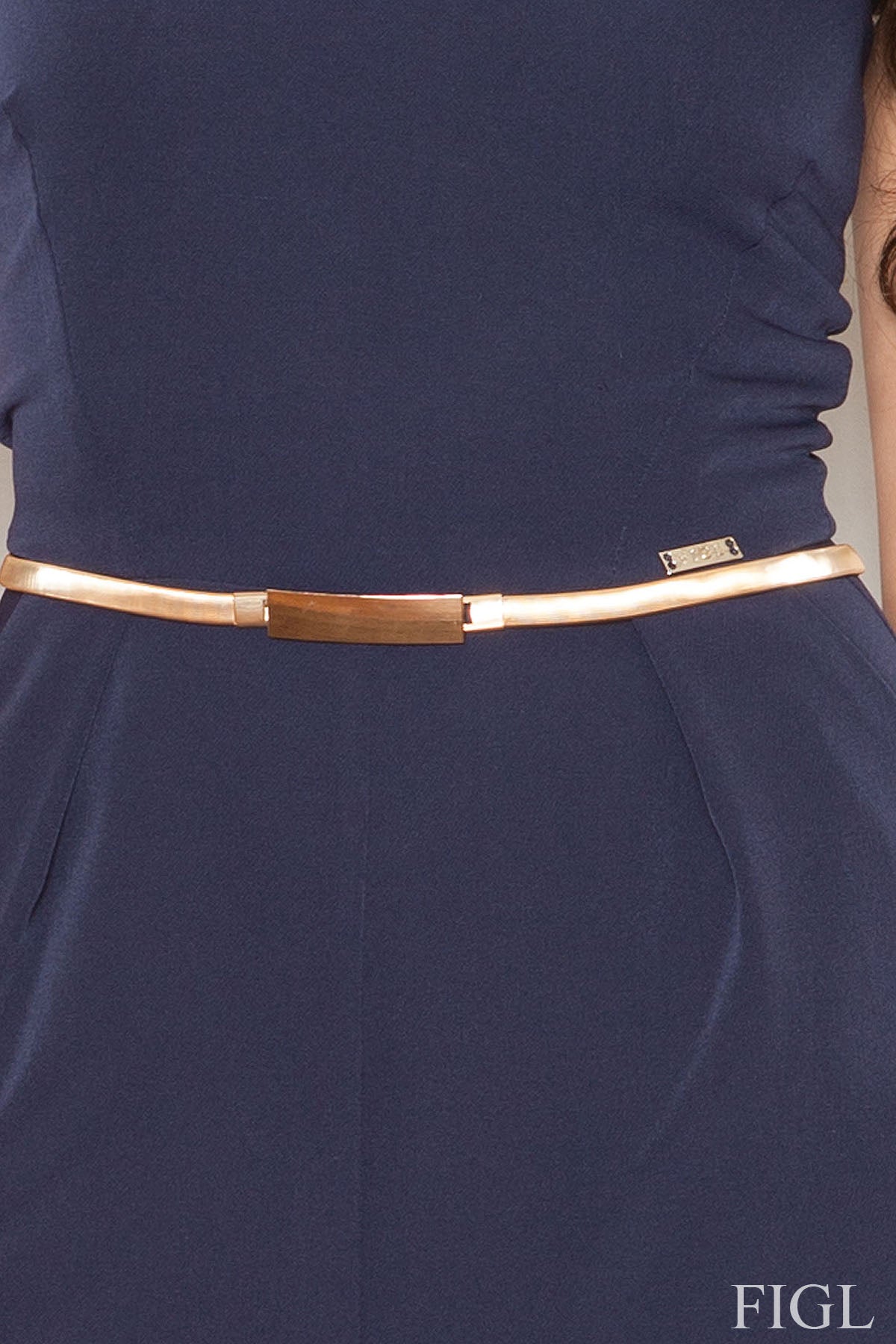 Figl Navy Polyester Jumpsuit - view 3