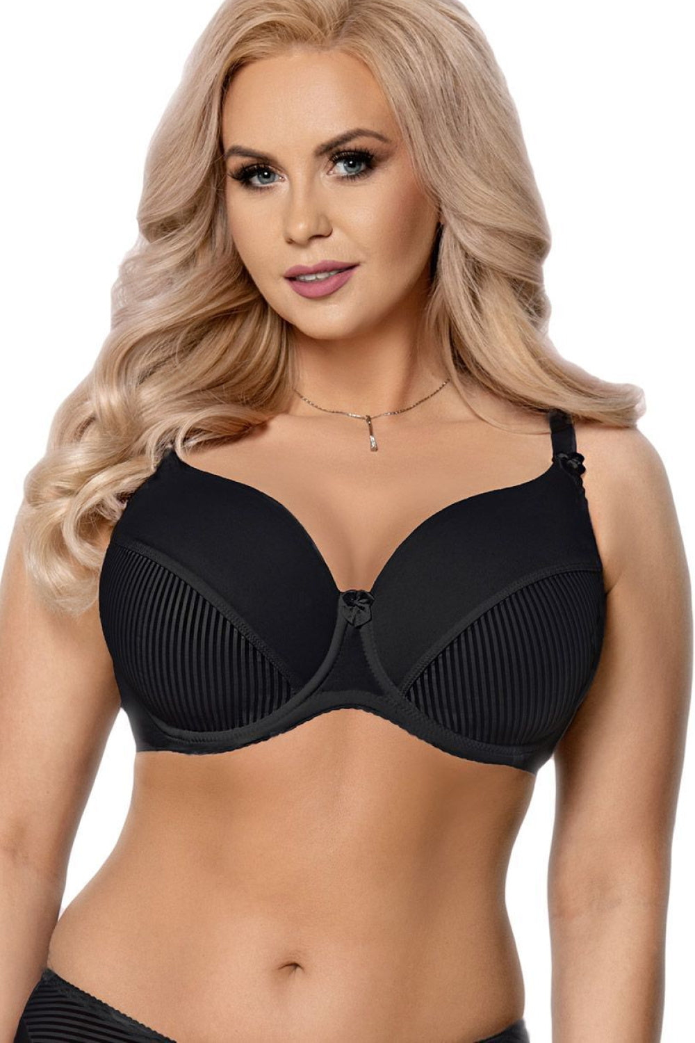 Vena Black Polyamide Padded Bra