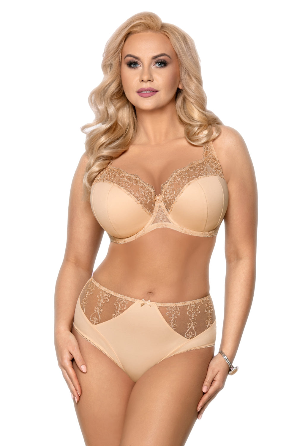 Vena Beige Polyamide Semi-Soft Bra