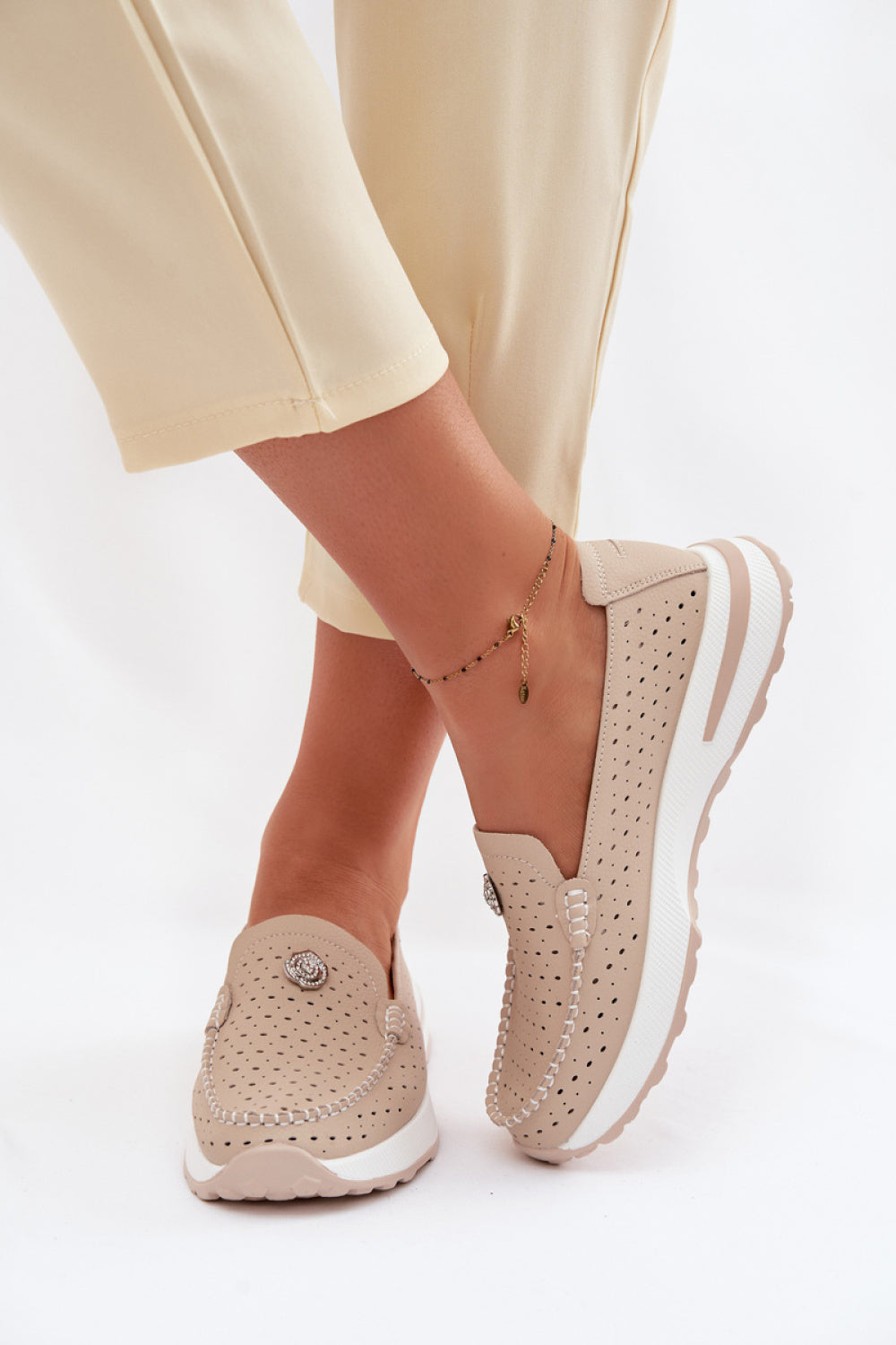 Step In Style Kemela Beige Moccasins - view 3