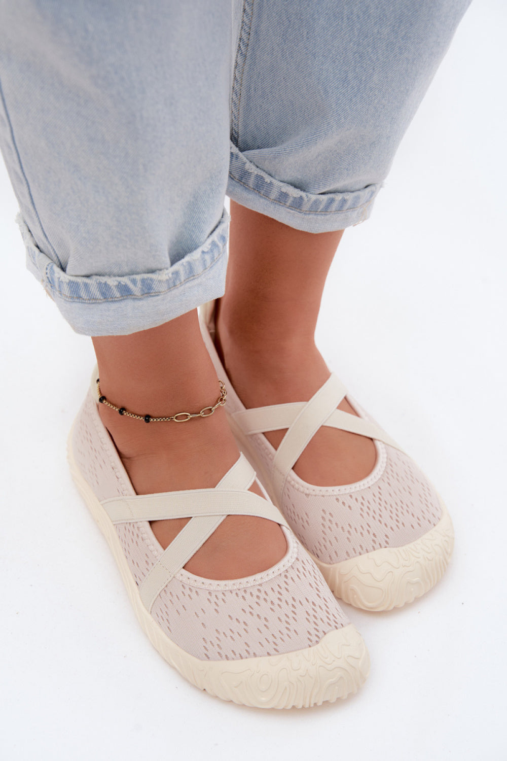 Step In Style Artiker Light Beige Ballet Flats