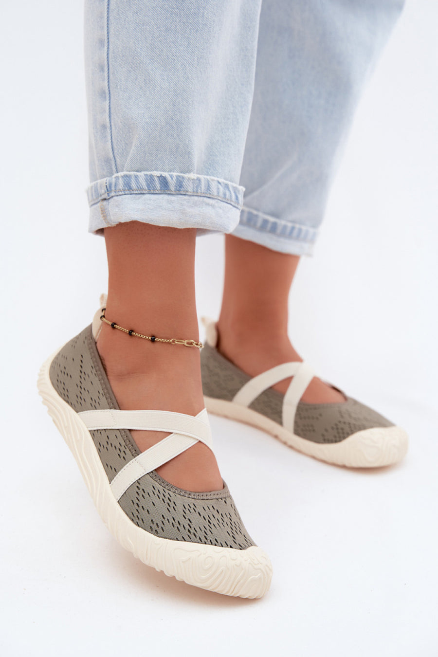 Step In Style Artiker Green Ballet Flats