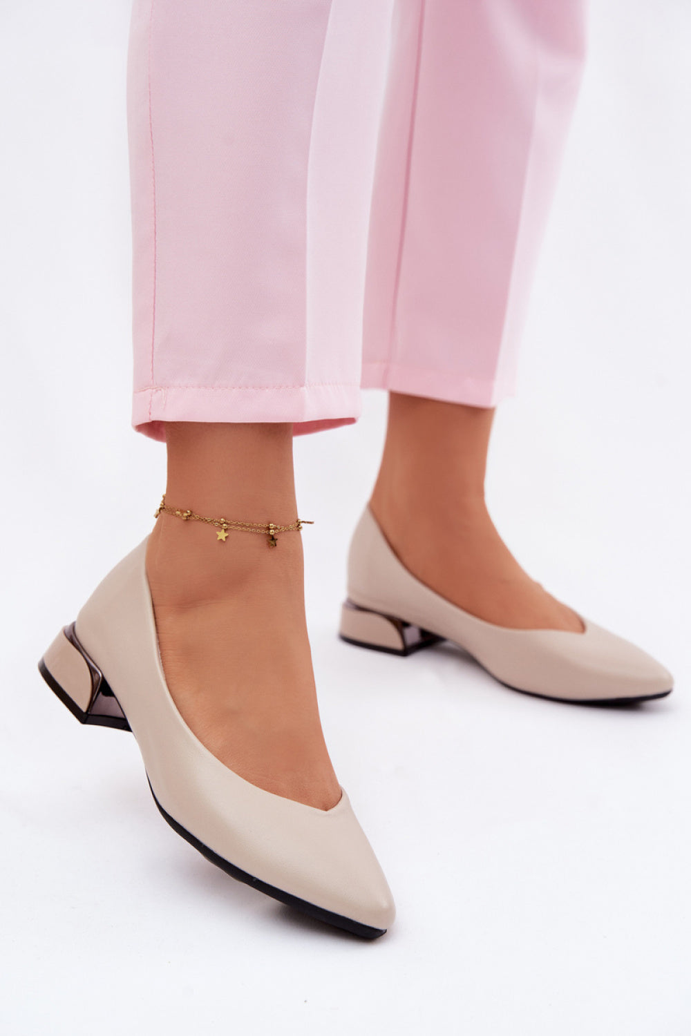 Step In Style Vinceza Beige Ballet Flats