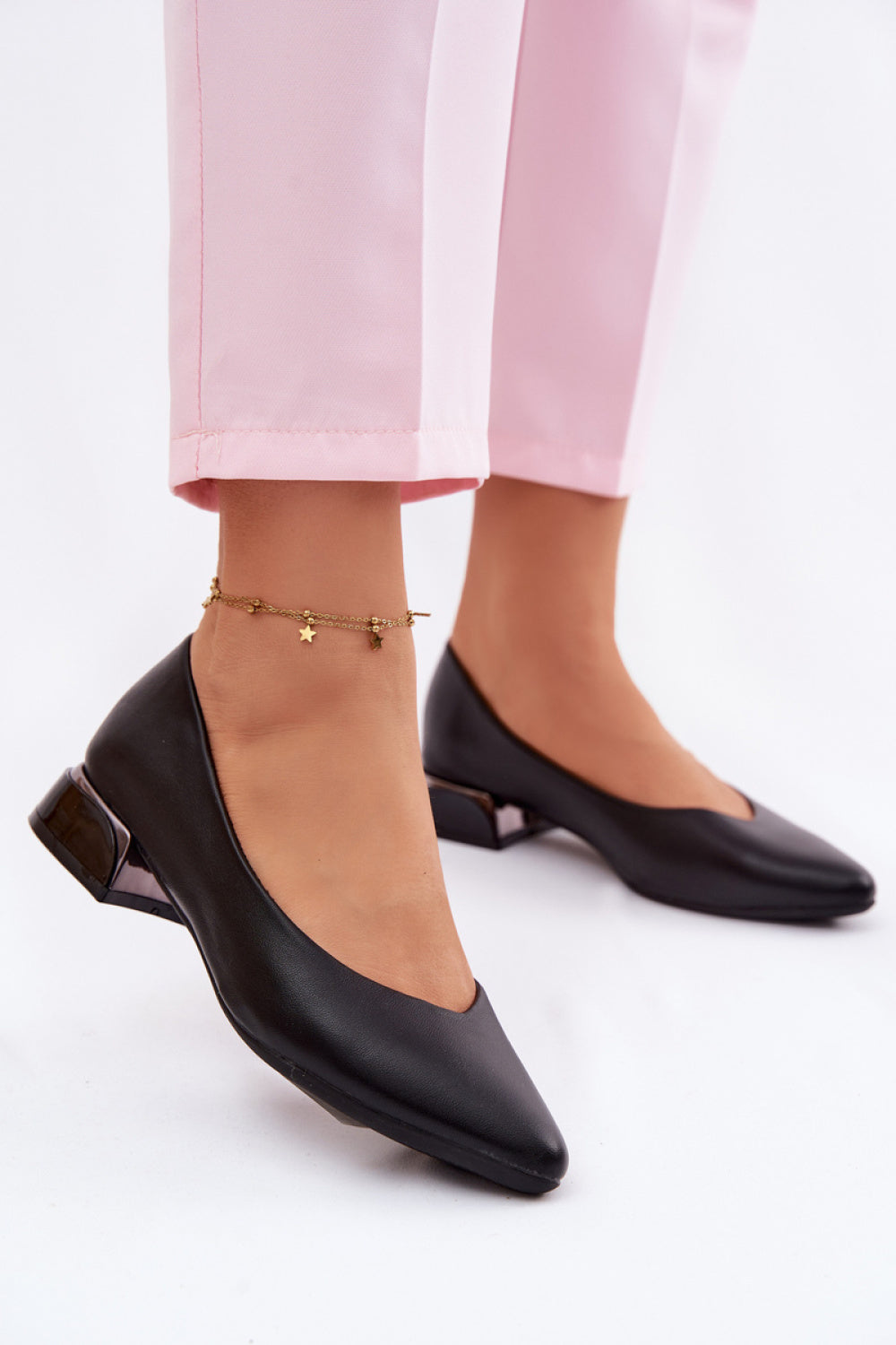 Step In Style Vinceza Black Ballet Flats