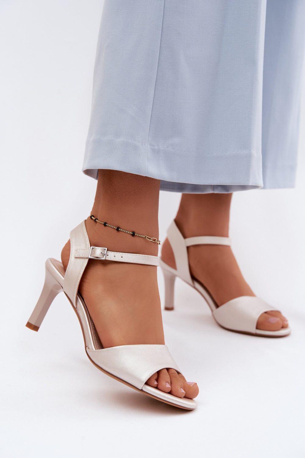 Step In Style Sergio Leone Silver Heeled Sandals