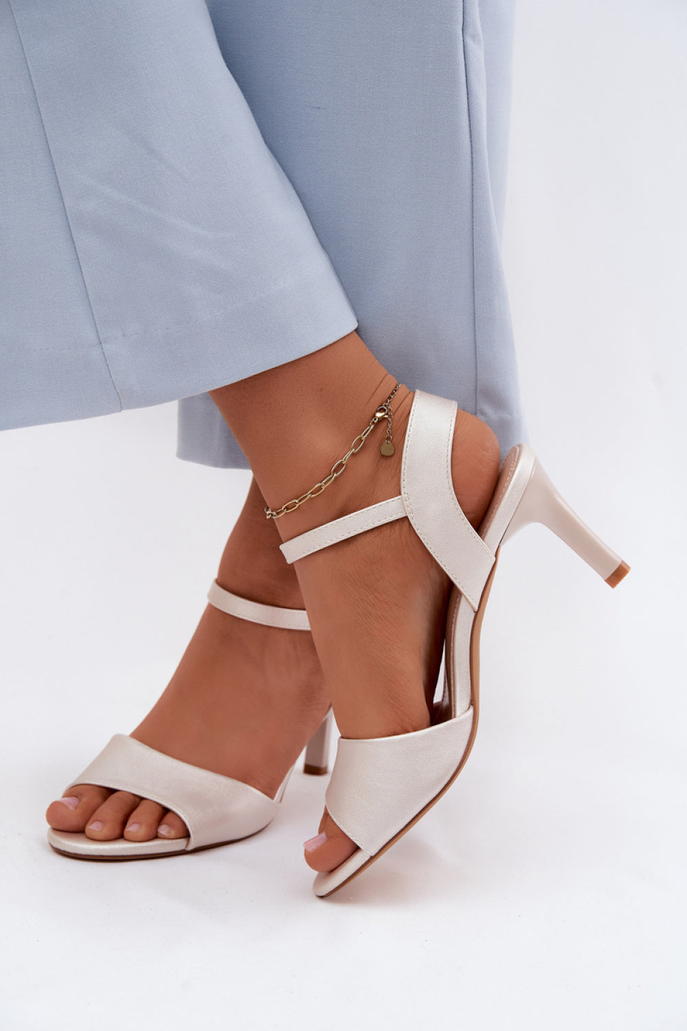 Step In Style Sergio Leone Silver Heeled Sandals - view 3