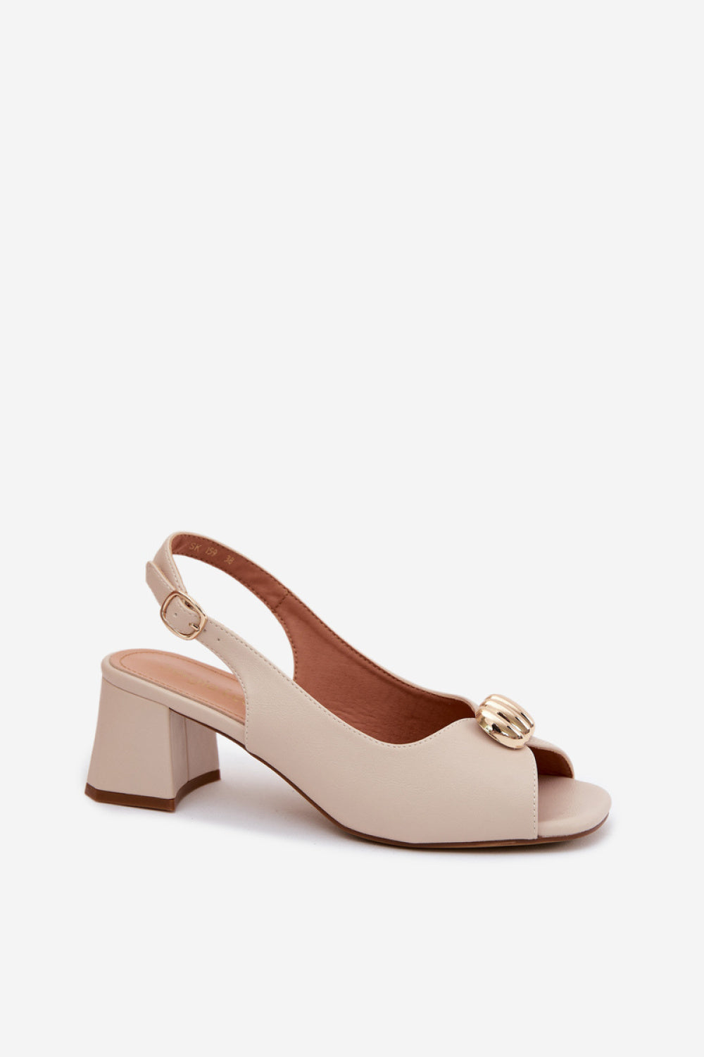 Step In Style Sergio Leone Beige Heeled Sandals - view 2