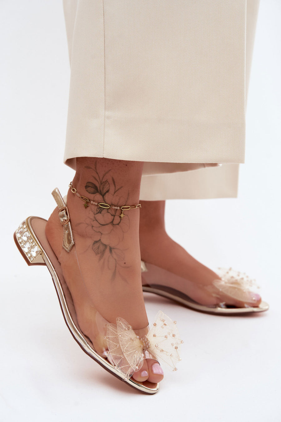 Step In Style Gold Sandals