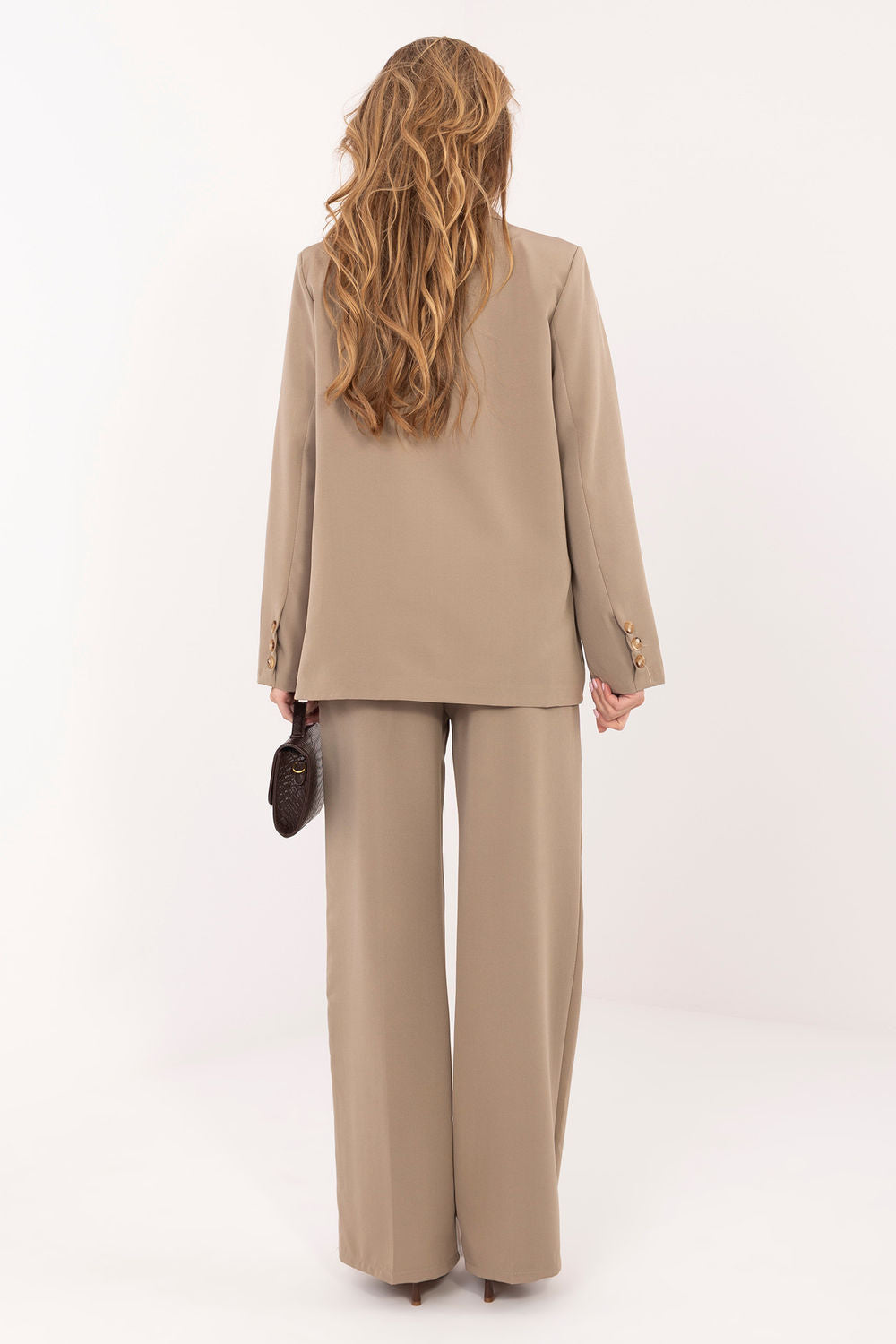 Italy Moda Dark Beige Long Sleeve Co-Ord Set - view 3