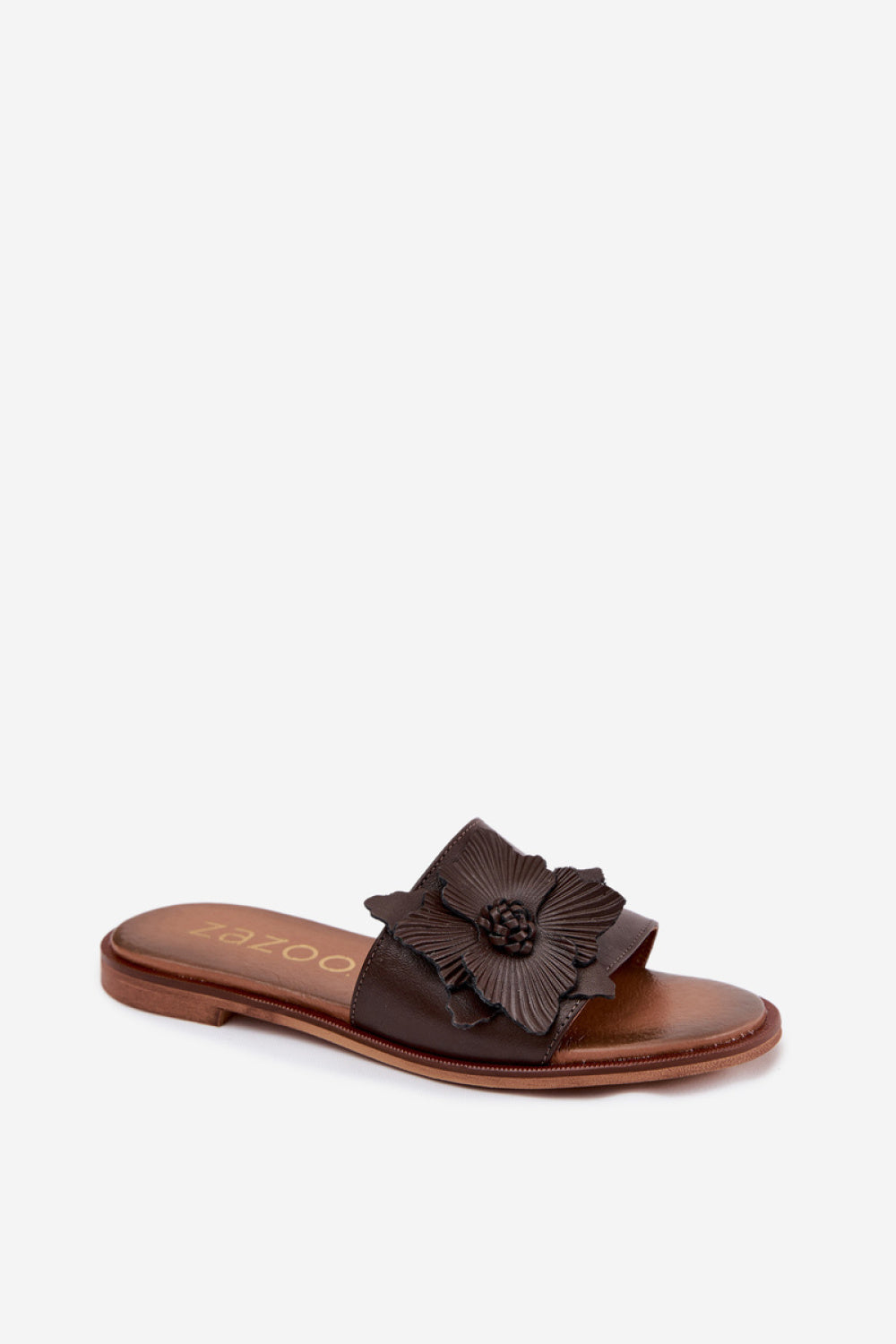 Step In Style Zazoo Chocolate Flat Flip Flops - view 2