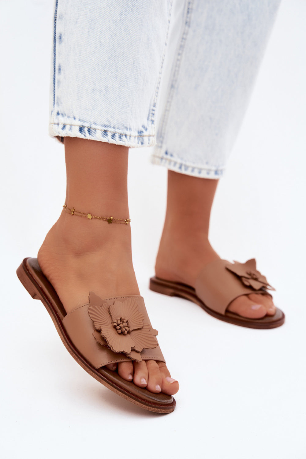Step In Style Zazoo Cappuccino Flat Flip Flops