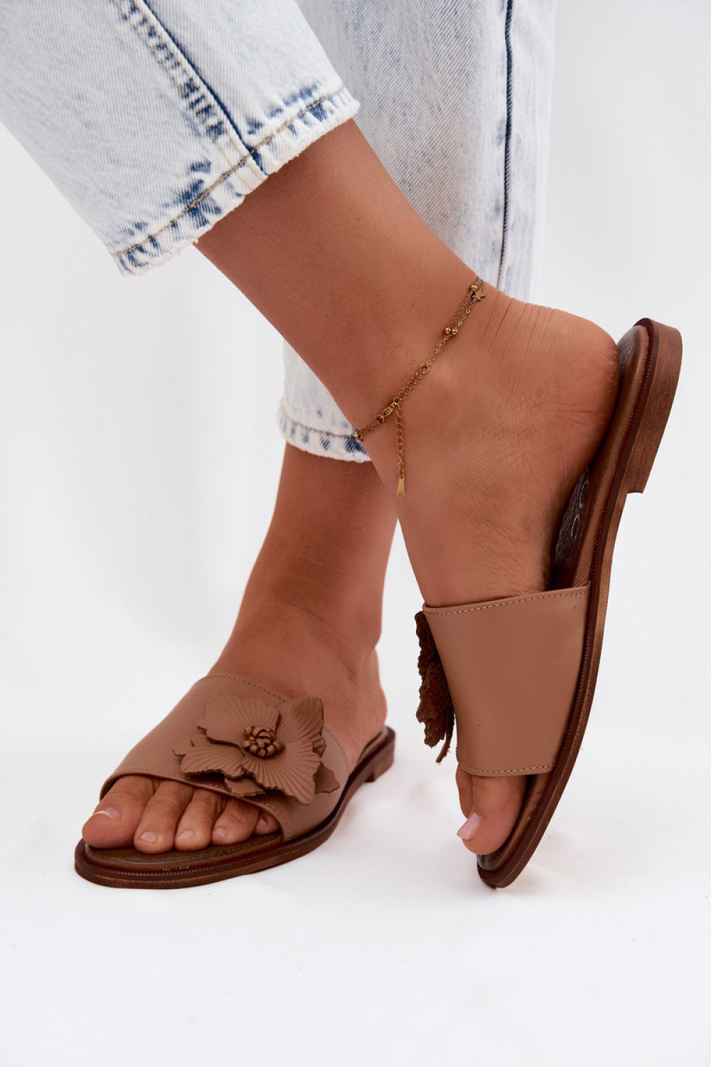 Step In Style Zazoo Cappuccino Flat Flip Flops - view 3