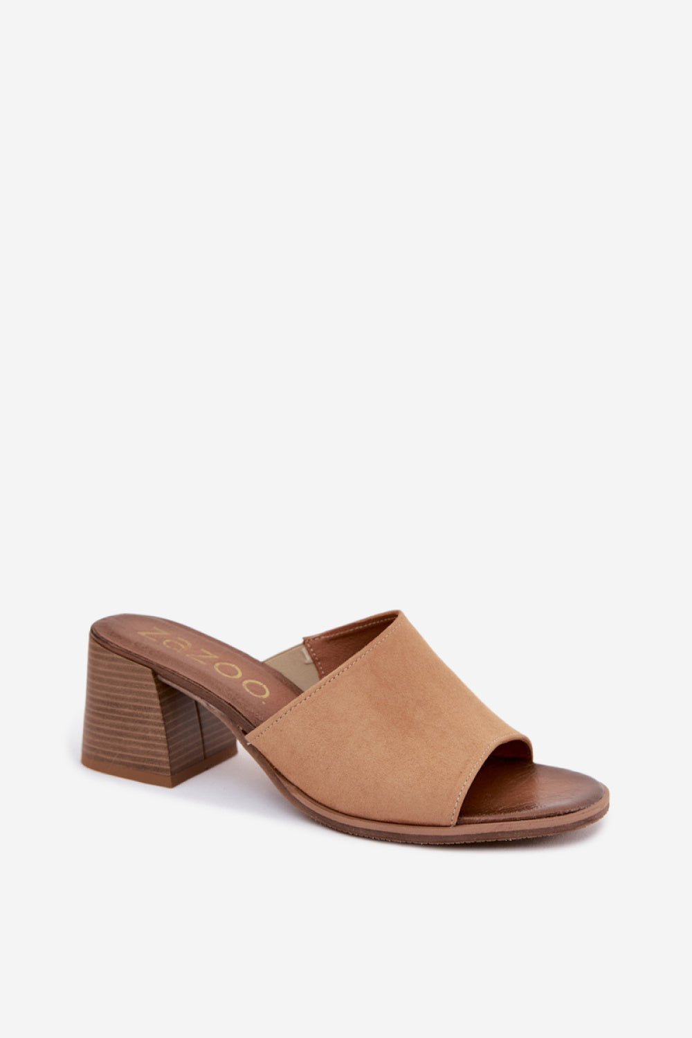 Step In Style Zazoo Dark Beige Suede Heeled Sandals - view 2