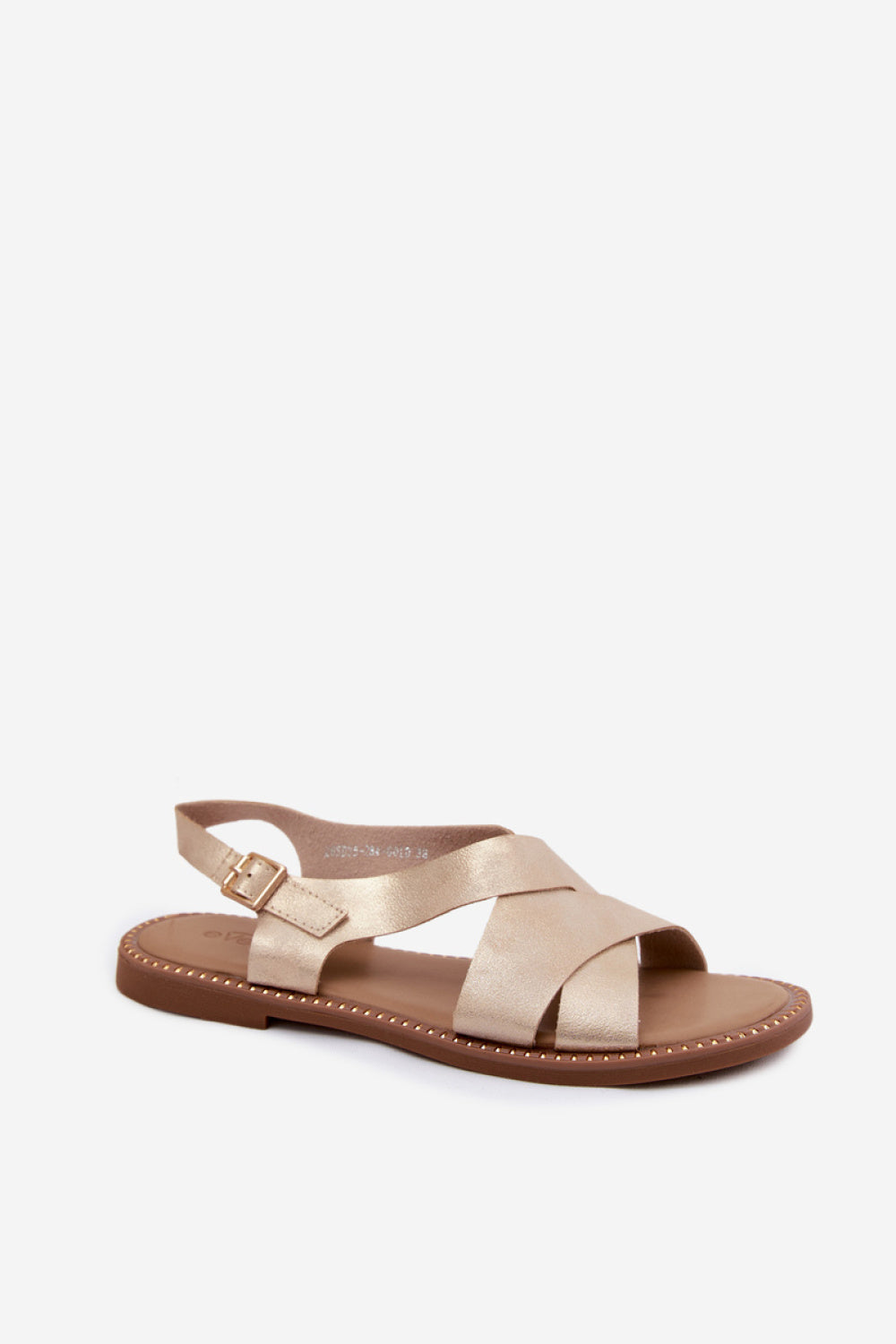 Step In Style Blinga Gold Faux Leather Flat Sandals - view 2