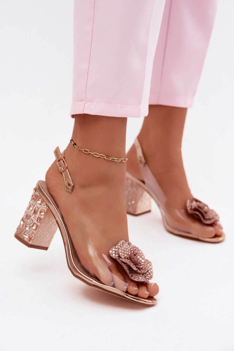 Step In Style Gold Heeled Sandals