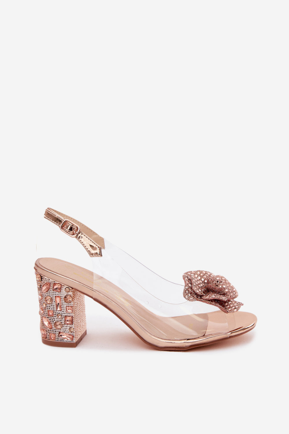 Step In Style Gold Heeled Sandals - view 2