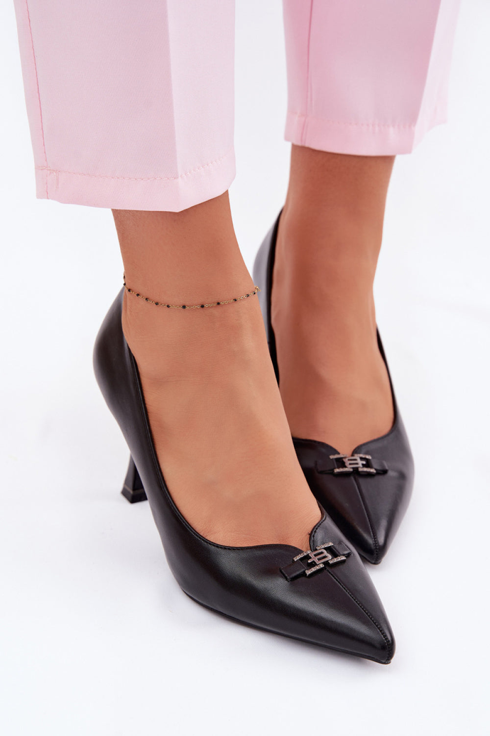 Step In Style Vinceza Black Leather High Heels - view 3