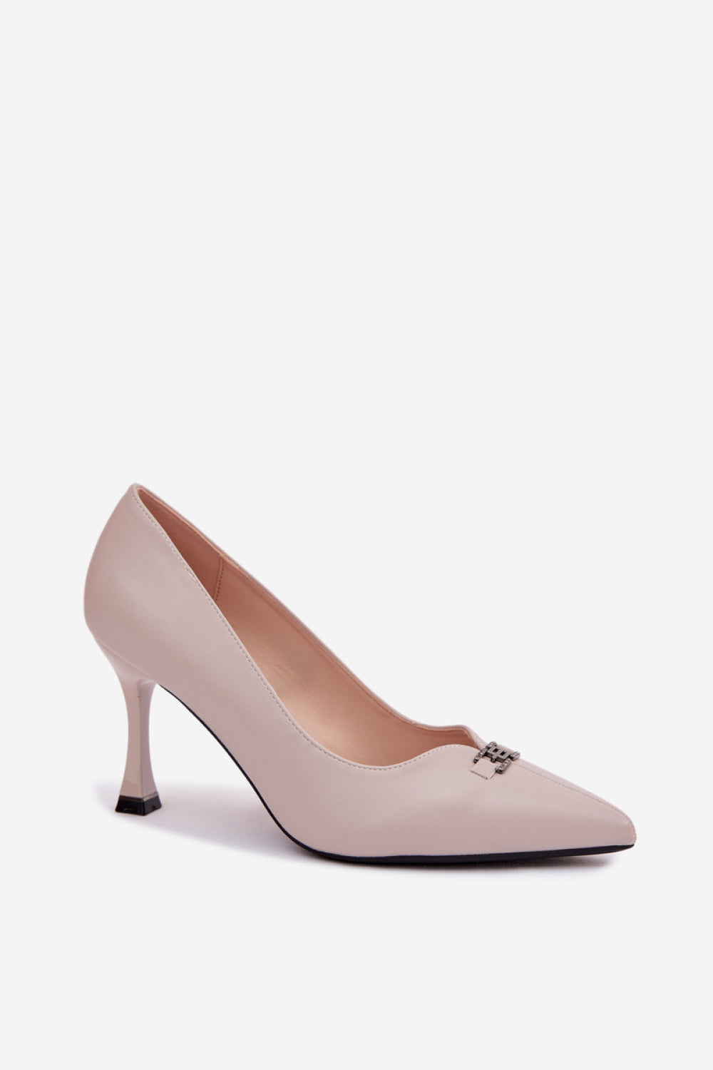 Step In Style Vinceza Light Grey Leather High Heels - view 2