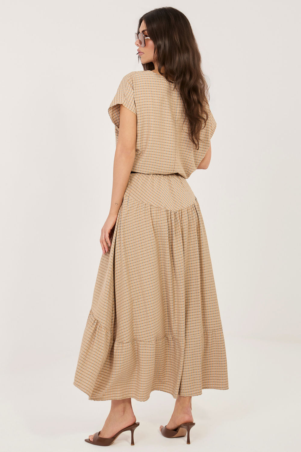 Italy Moda Camel Midi Skirt - view 3
