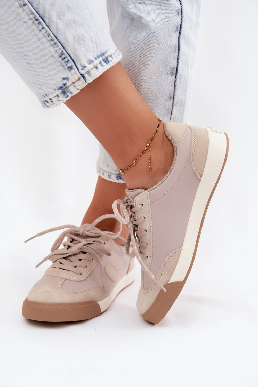 Step In Style Beige Suede Trainers - view 3