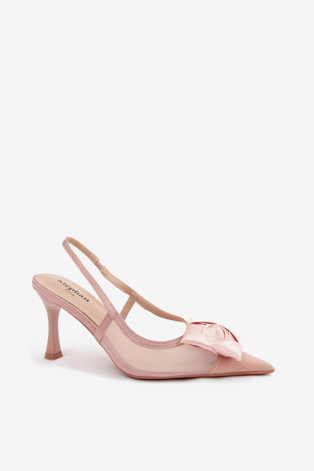 Step In Style Jasmina Champagne Lace Lace Up Heeled Sandals - view 2