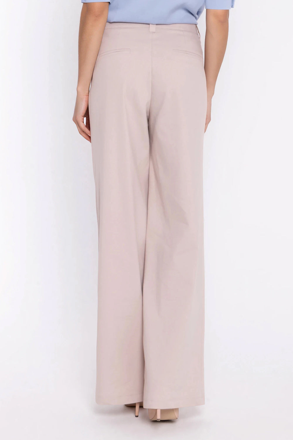 Nife Beige Denim Pleated Jeans - view 3
