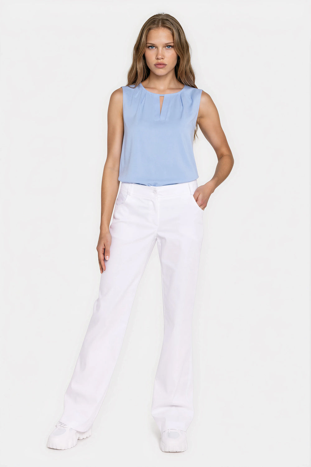 Nife White Denim Bodycon Jeans - view 2