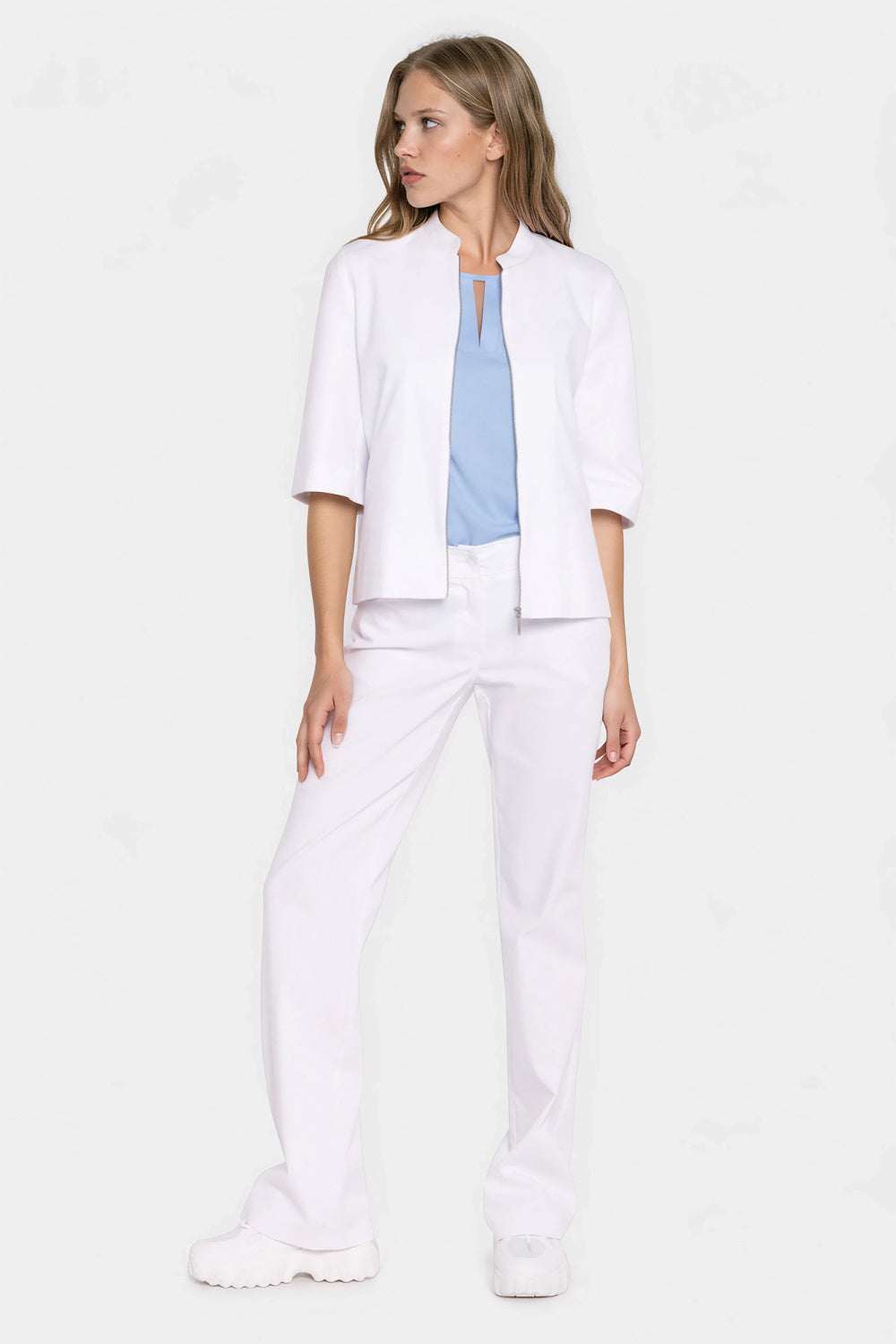 Nife White Denim Bodycon Jeans - view 4