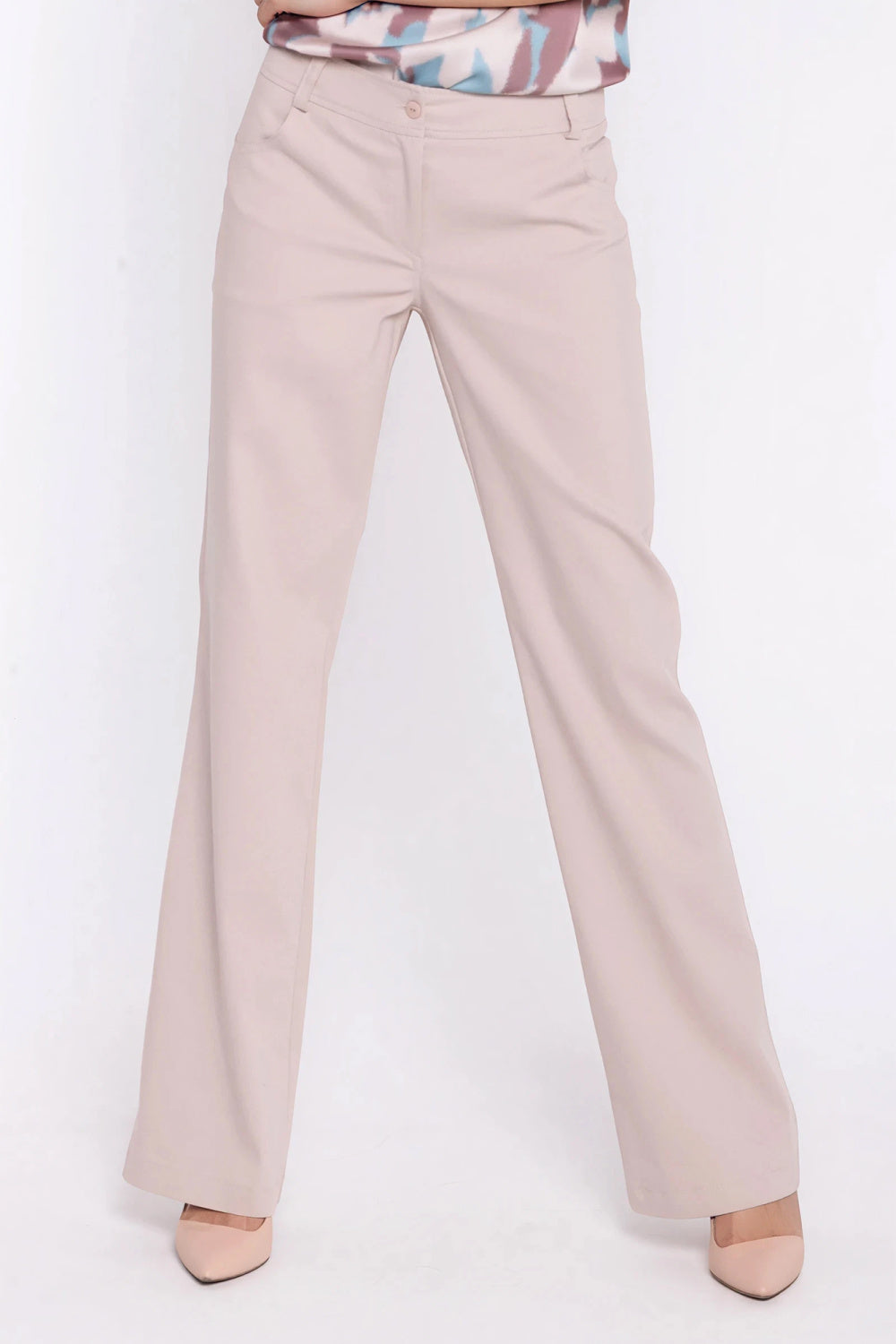 Nife Beige Denim Cotton Jeans