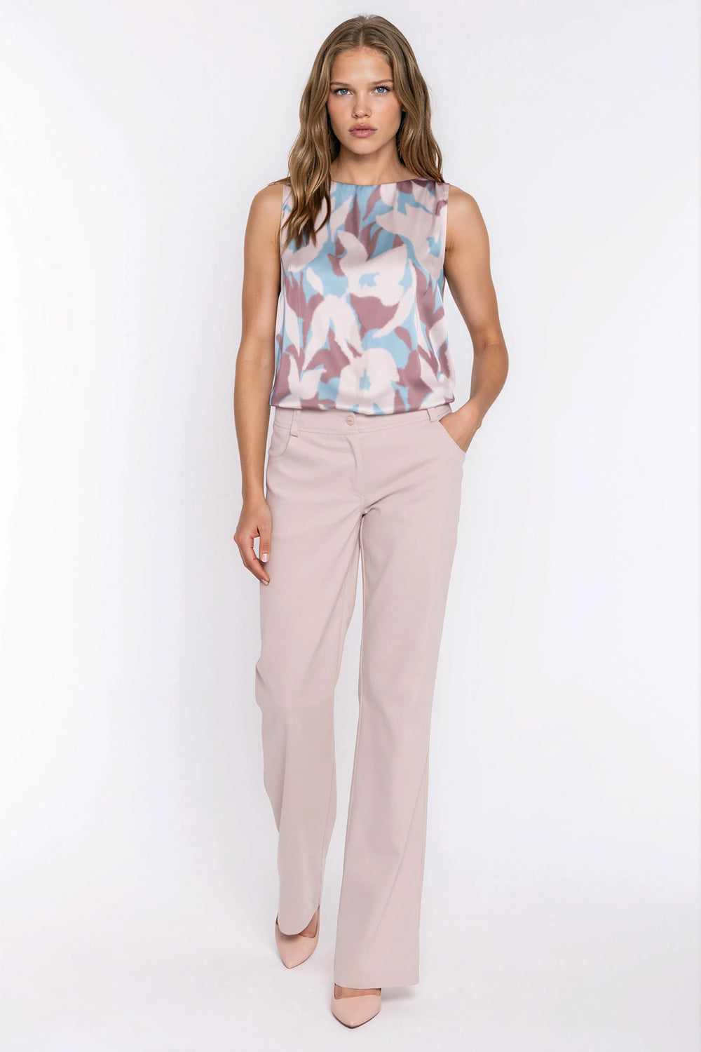 Nife Beige Denim Cotton Jeans - view 4