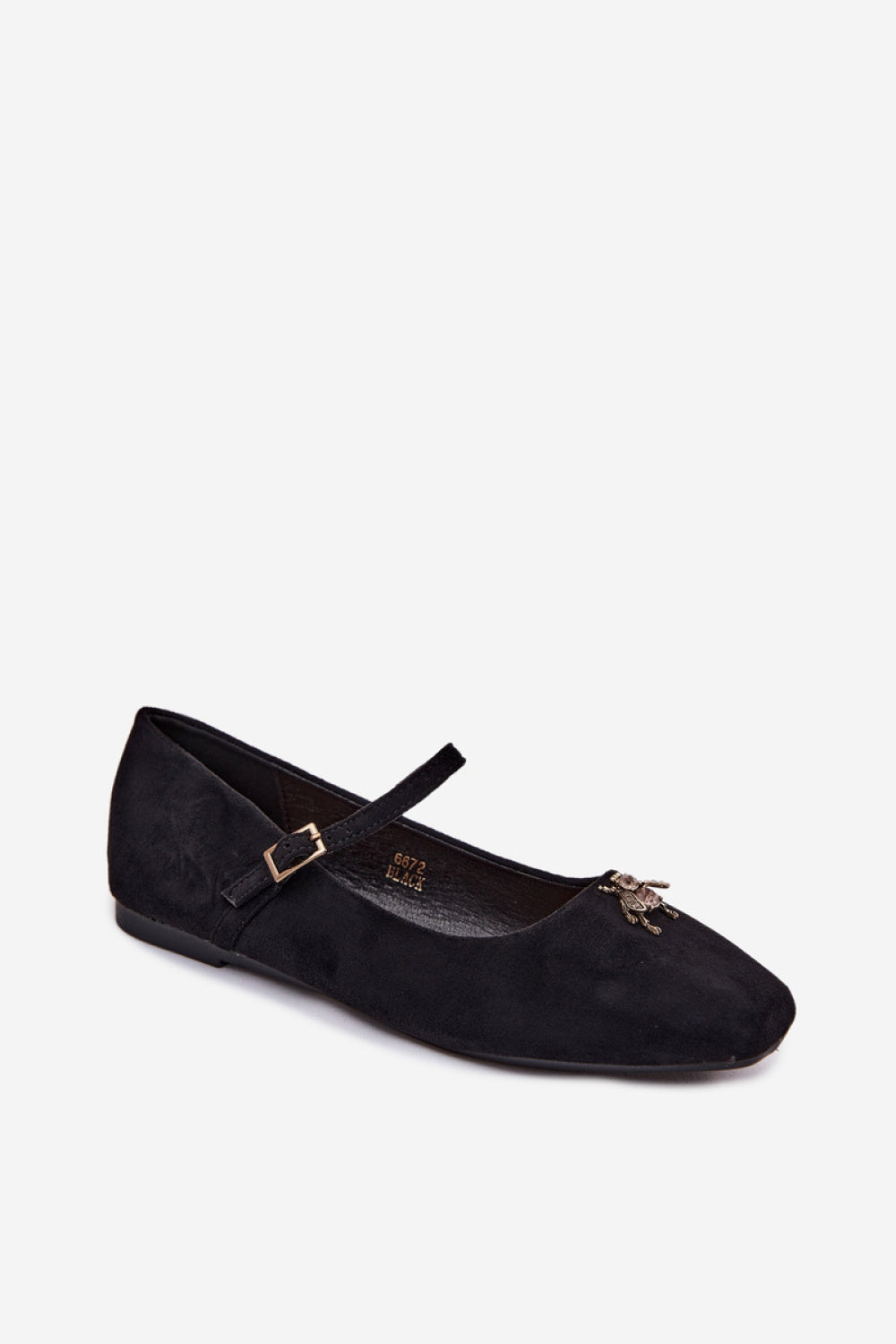 Step In Style Pinea Black Suede Ballet Flats - view 2