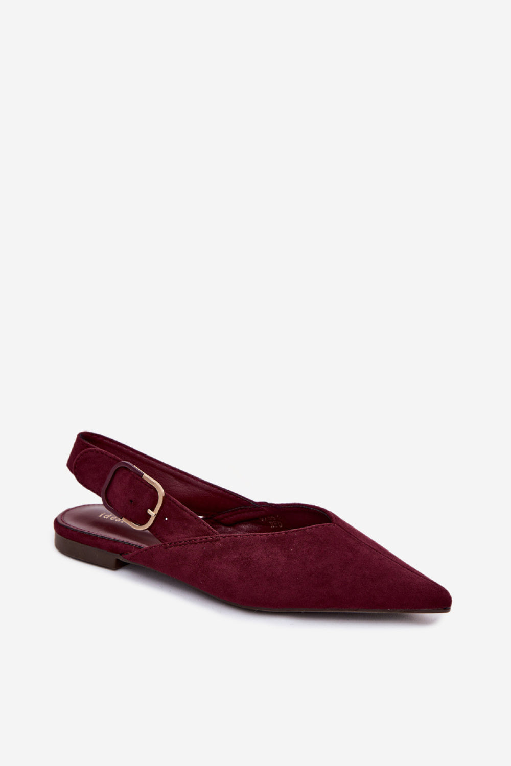 Step In Style Tanelia Burgundy Faux Suede Flat Ballet Flats - view 2